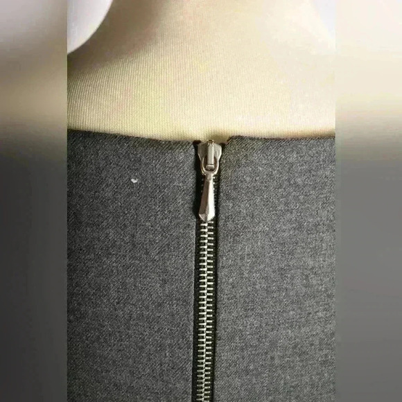 ALBERTA FERRETTI Grey Wool  Sequin 3/4 Sleeve Knee Length Tunic Dress 6US Italy - Picture 7 of 12